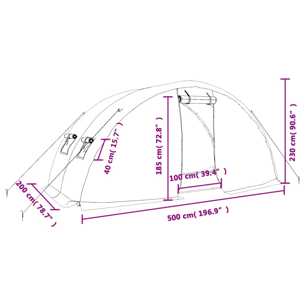 8720845811907_g_en_hd_10 vidaXL Greenhouse with Steel Frame Green 10 m² 5x2x2.3 m - Image 12
