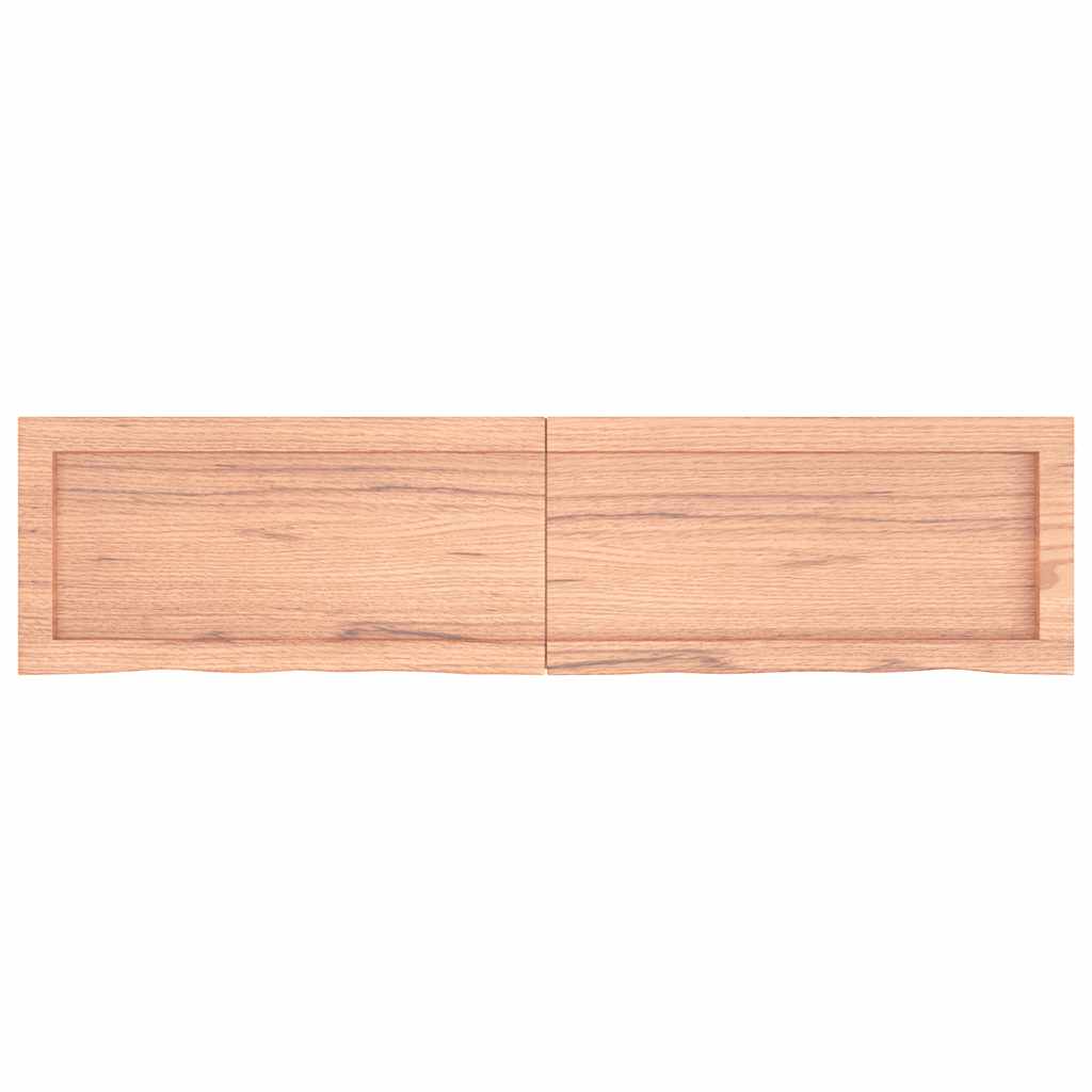 8720845814137_g_en_hd_1 vidaXL Wall Shelf Light Brown 120x30x(2-4) cm Treated Solid Wood Oak - Image 2