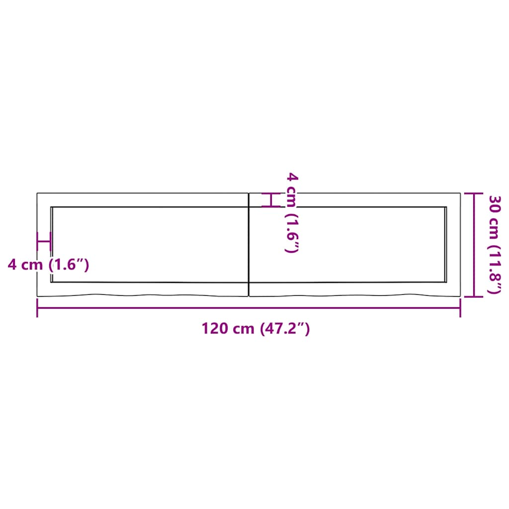 8720845814137_g_en_hd_9 vidaXL Wall Shelf Light Brown 120x30x(2-4) cm Treated Solid Wood Oak - Image 10