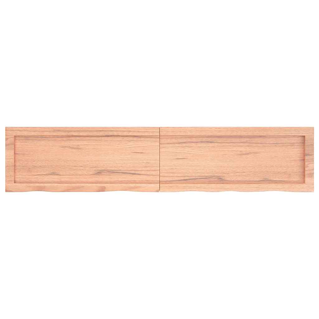 8720845814212_g_en_hd_1 vidaXL Wall Shelf Light Brown 140x30x(2-4) cm Treated Solid Wood Oak - Image 2