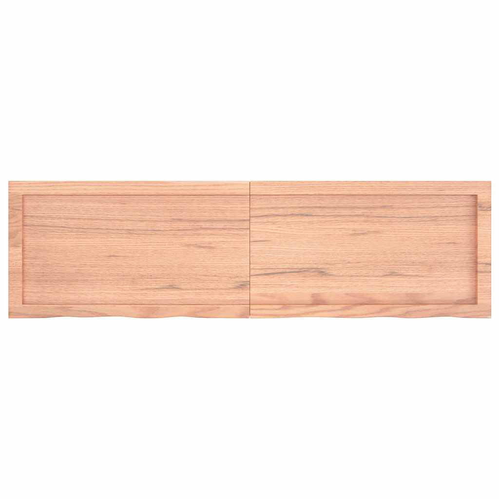 8720845814236_g_en_hd_1 vidaXL Wall Shelf Light Brown 140x40x(2-4) cm Treated Solid Wood Oak - Image 2