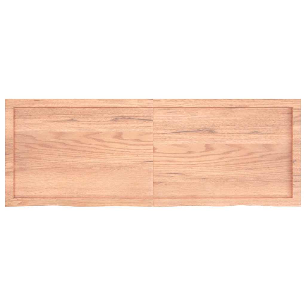 8720845814250_g_en_hd_1 vidaXL Wall Shelf Light Brown 140x50x(2-4) cm Treated Solid Wood Oak - Image 2