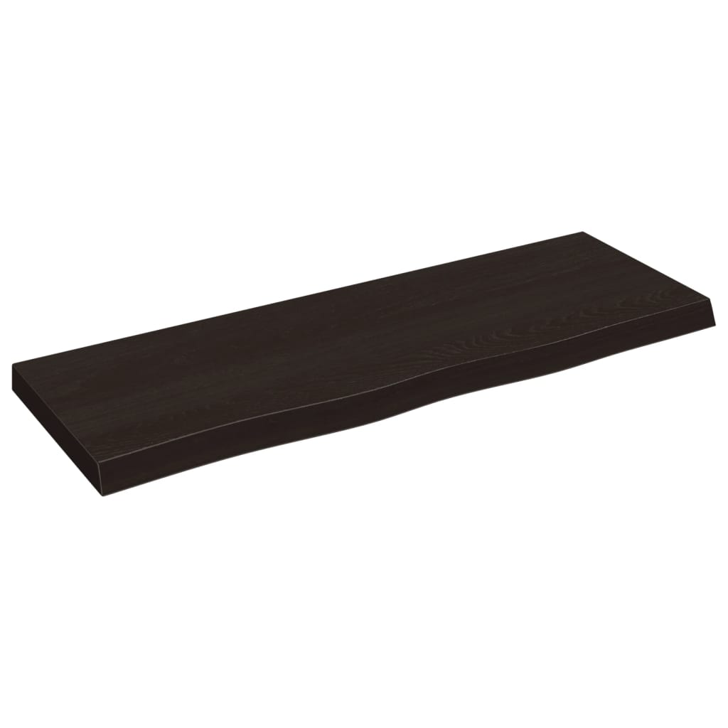 8720845815042_a_en_hd_1 vidaXL Wall Shelf Dark Brown 80x30x(2-4) cm Treated Solid Wood Oak - Image 2