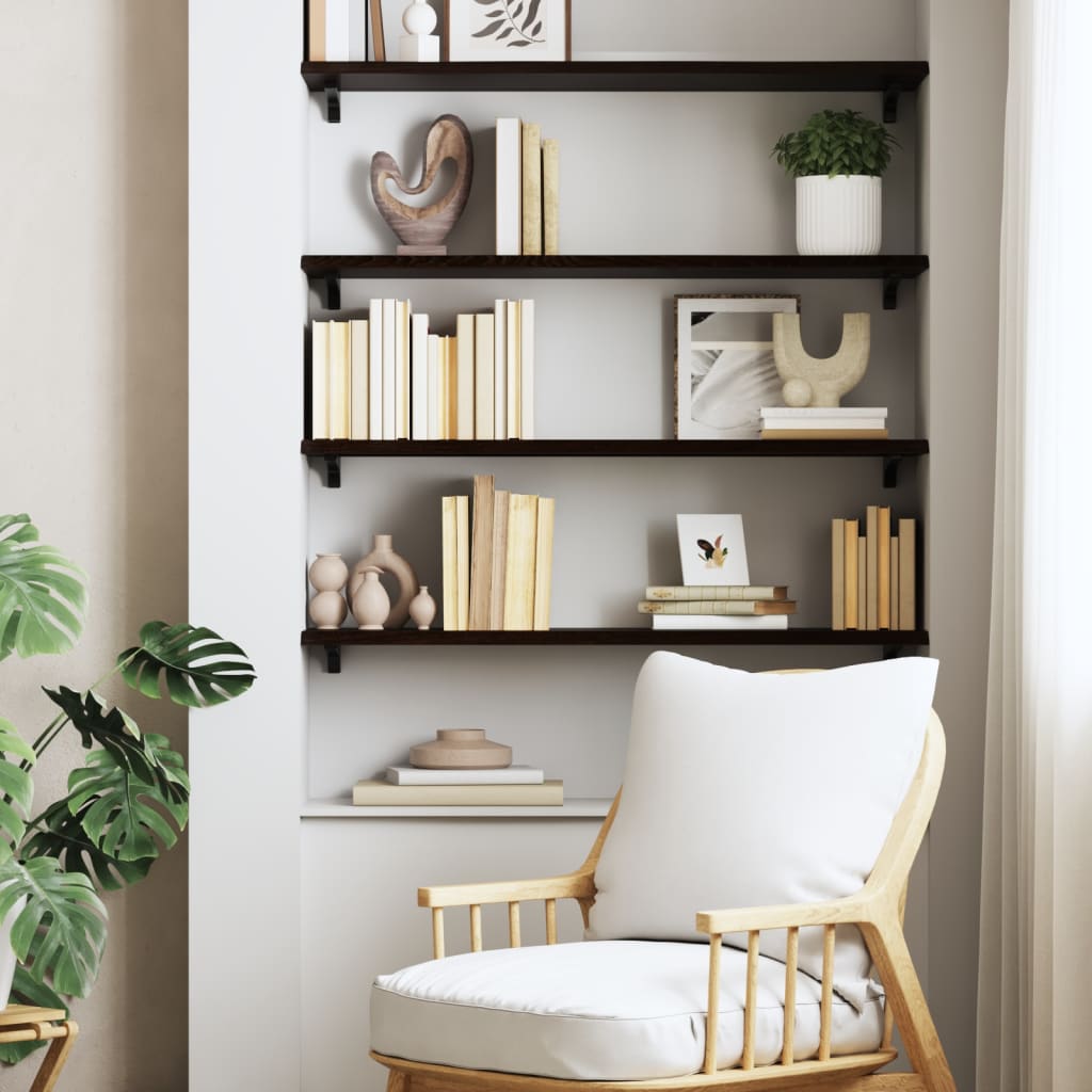 8720845815219_g_en_hd_1 vidaXL Wall Shelf Dark Brown 100x30x2 cm Treated Solid Wood Oak - Image 3
