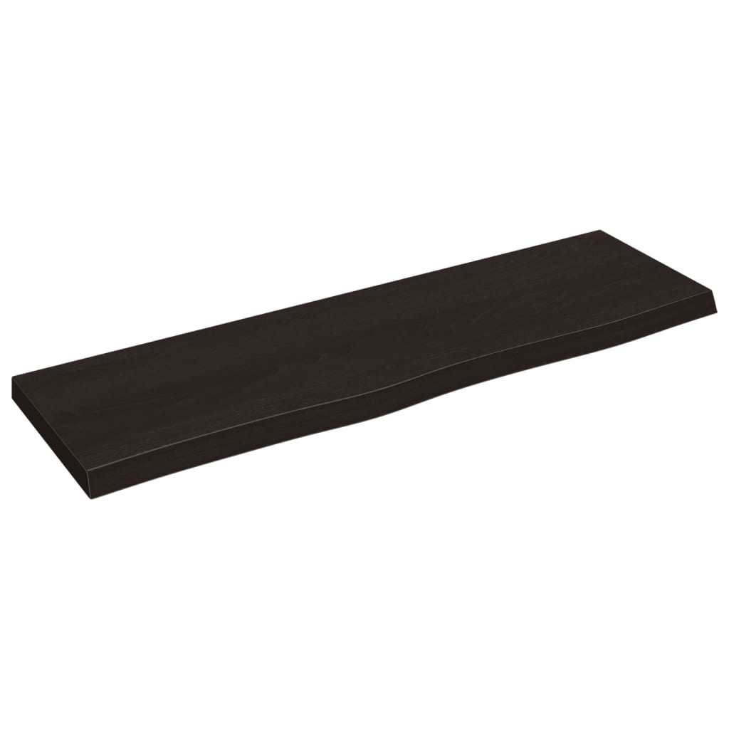 8720845815226_a_en_hd_1 vidaXL Wall Shelf Dark Brown 100x30x(2-4) cm Treated Solid Wood Oak - Image 2