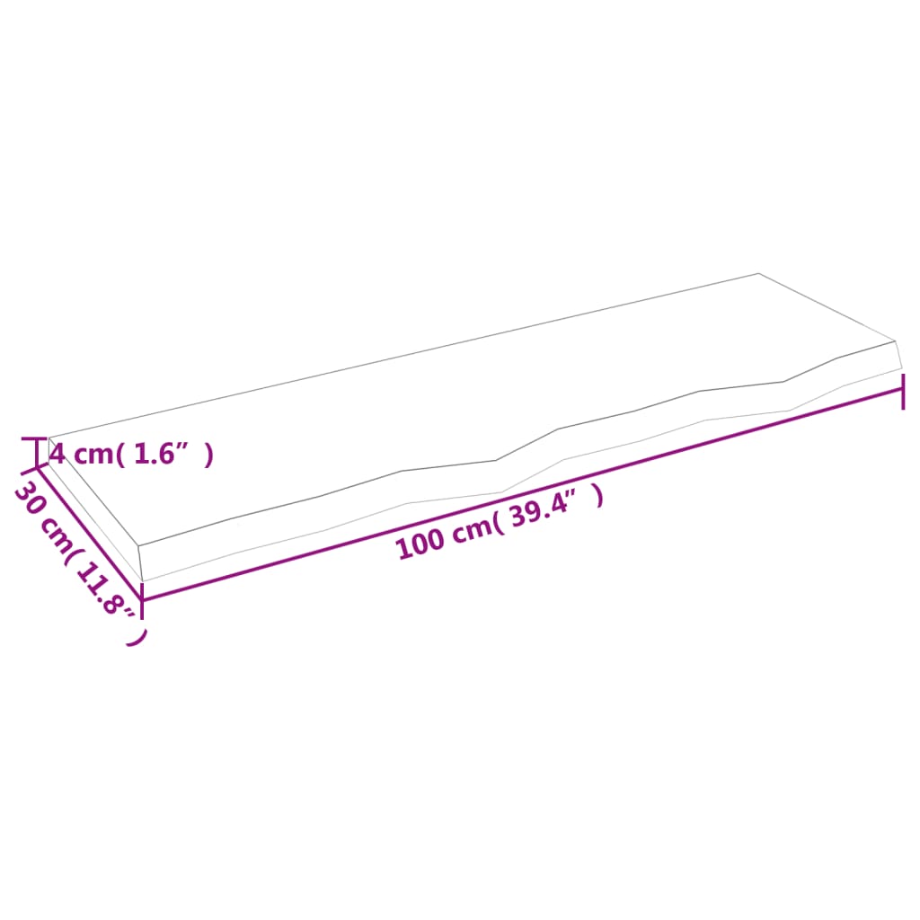 8720845815226_g_en_hd_7 vidaXL Wall Shelf Dark Brown 100x30x(2-4) cm Treated Solid Wood Oak - Image 9