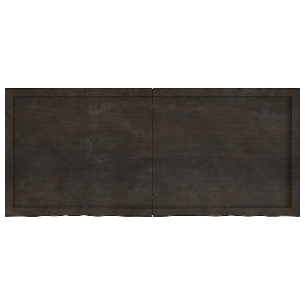 8720845815479_g_en_hd_1 vidaXL Wall Shelf Dark Brown 140x60x(2-4) cm Treated Solid Wood Oak - Image 2