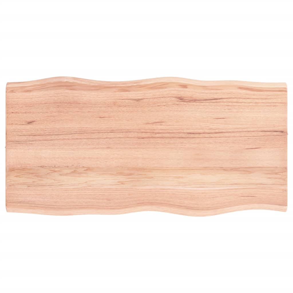 8720845816599_a_en_hd_1 vidaXL Table Top Light Brown 80x40x2 cm Treated Solid Wood Oak Live Edge - Image 2