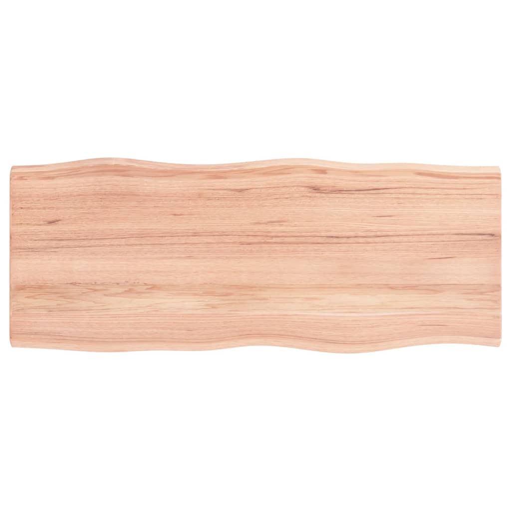 8720845816681_a_en_hd_1 vidaXL Table Top Light Brown 100x40x2 cm Treated Solid Wood Oak Live Edge - Image 2