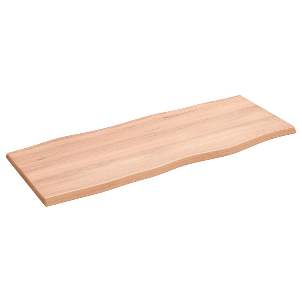 8720845816681_g_en_hd_2 vidaXL Table Top Light Brown 100x40x2 cm Treated Solid Wood Oak Live Edge - Image 4