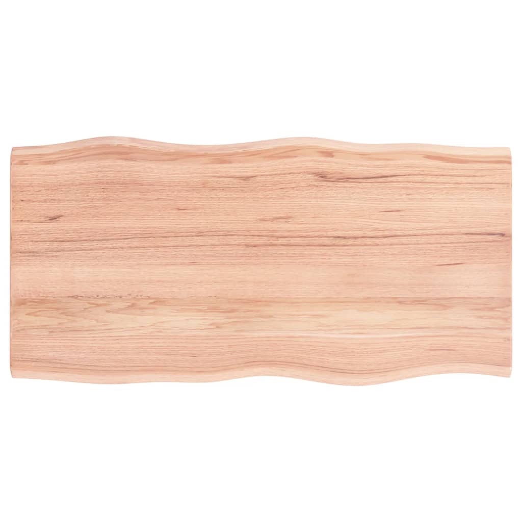 8720845816711_a_en_hd_1 vidaXL Table Top Light Brown 100x50x2 cm Treated Solid Wood Oak Live Edge - Image 2