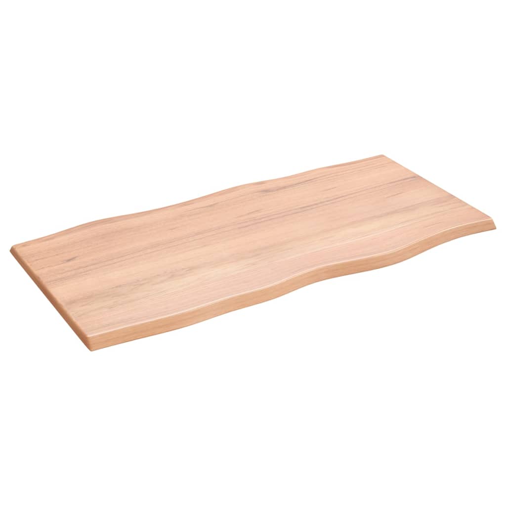 8720845816711_g_en_hd_2 vidaXL Table Top Light Brown 100x50x2 cm Treated Solid Wood Oak Live Edge - Image 4