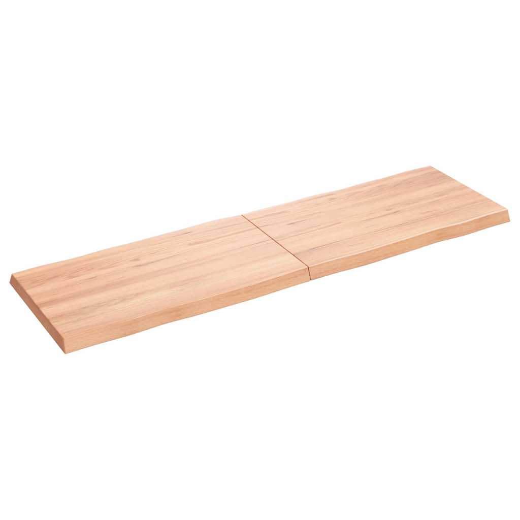8720845816834_g_en_hd_1 vidaXL Table Top Light Brown 140x40x(2-4)cm Treated Solid Wood Live Edge - Image 2