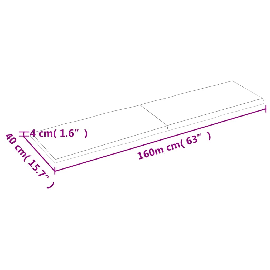 8720845816896_g_en_hd_8 vidaXL Table Top Light Brown 160x40x(2-4)cm Treated Solid Wood Live Edge - Image 9