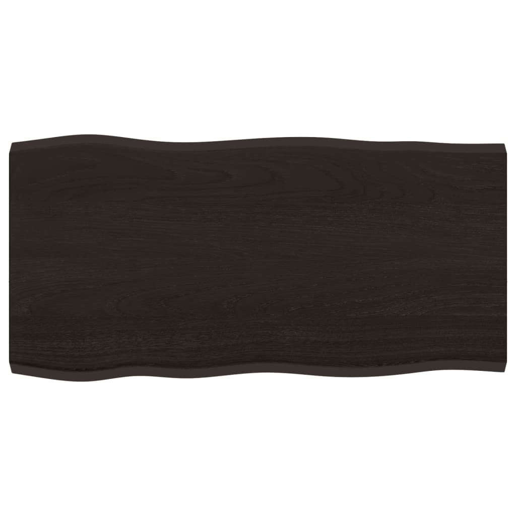 8720845817251_a_en_hd_1 vidaXL Table Top Dark Brown 80x40x2 cm Treated Solid Wood Oak Live Edge - Image 2