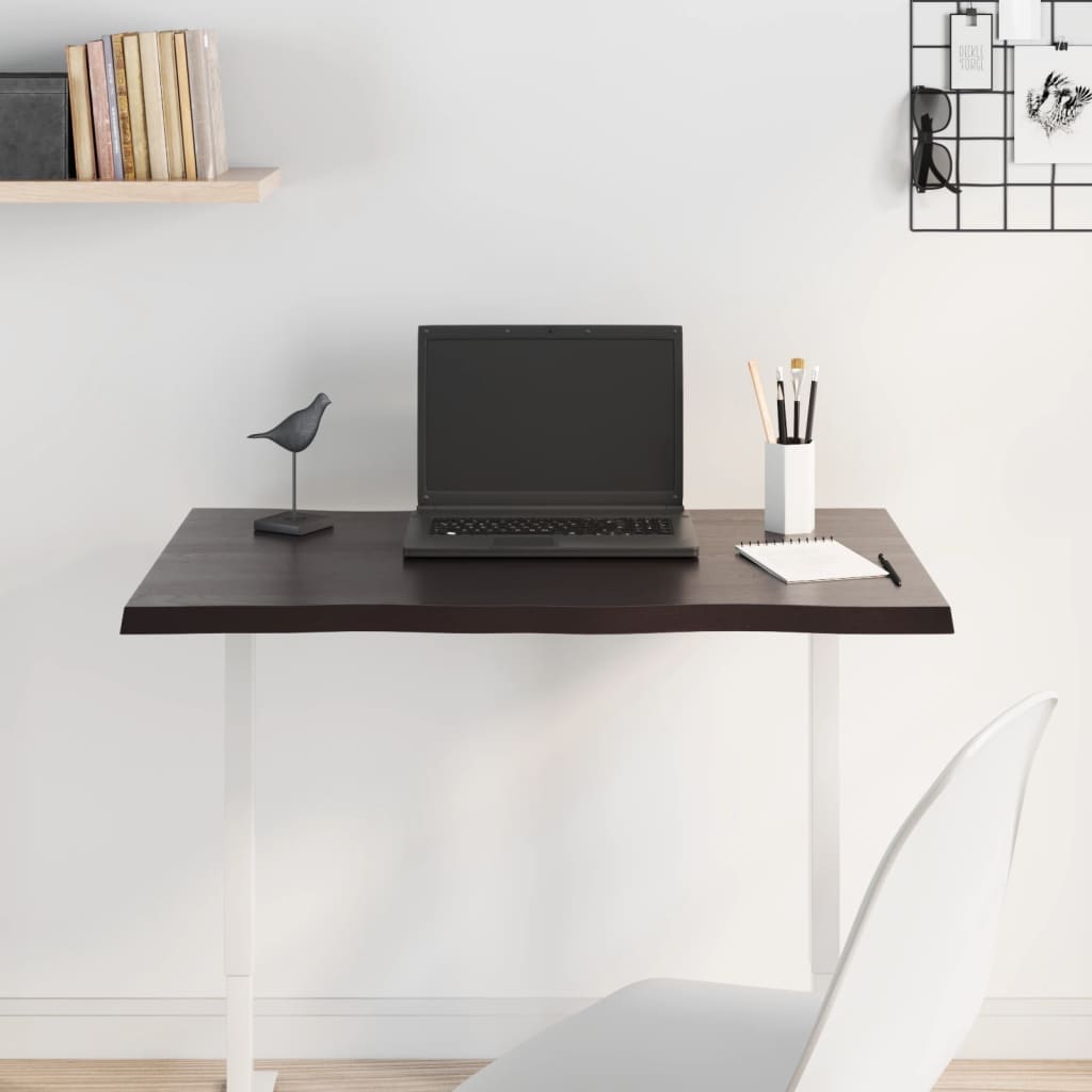 8720845817251_g_en_hd_1 vidaXL Table Top Dark Brown 80x40x2 cm Treated Solid Wood Oak Live Edge - Image 3