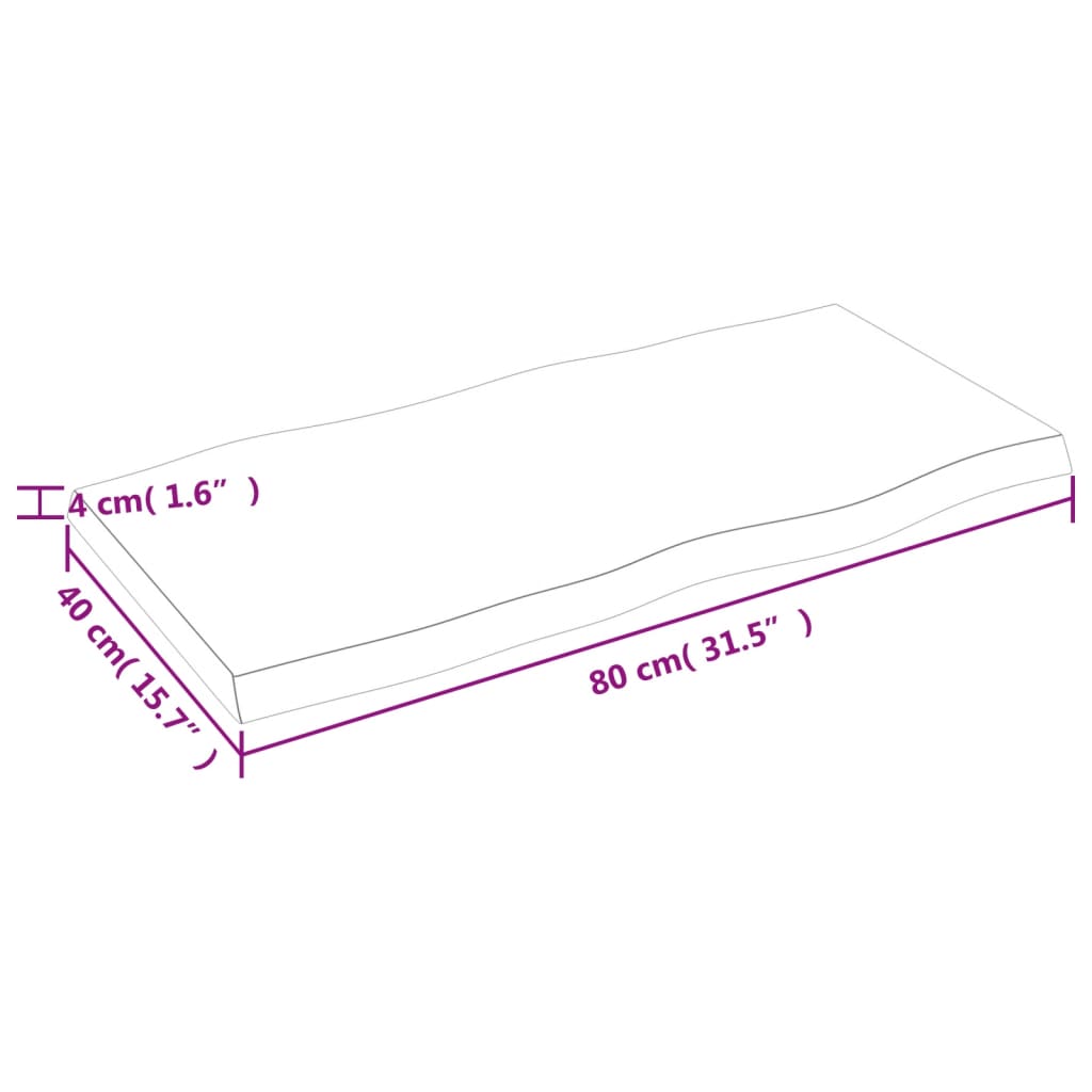 8720845817268_g_en_hd_7 vidaXL Table Top Dark Brown 80x40x(2-4) cm Treated Solid Wood Live Edge - Image 9