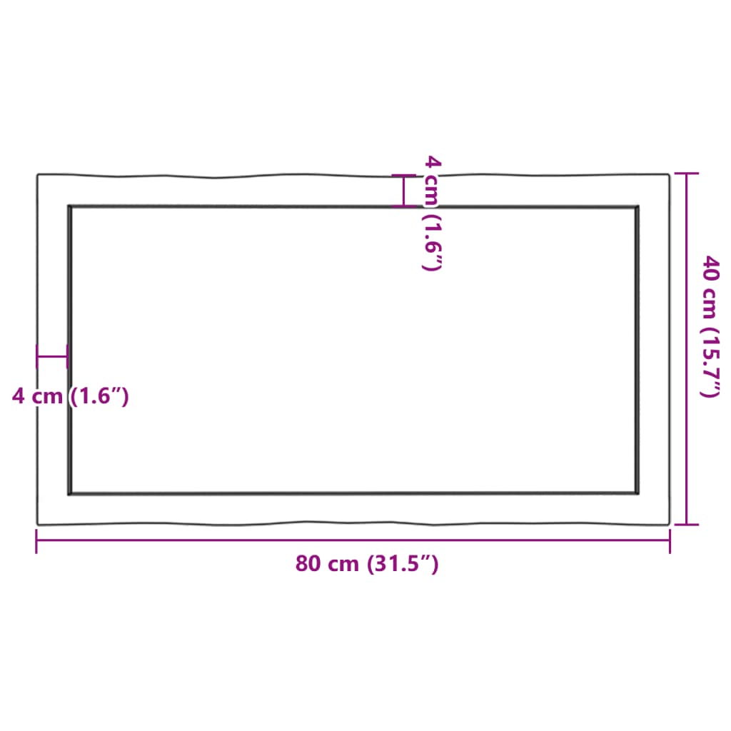 8720845817268_g_en_hd_8 vidaXL Table Top Dark Brown 80x40x(2-4) cm Treated Solid Wood Live Edge - Image 10