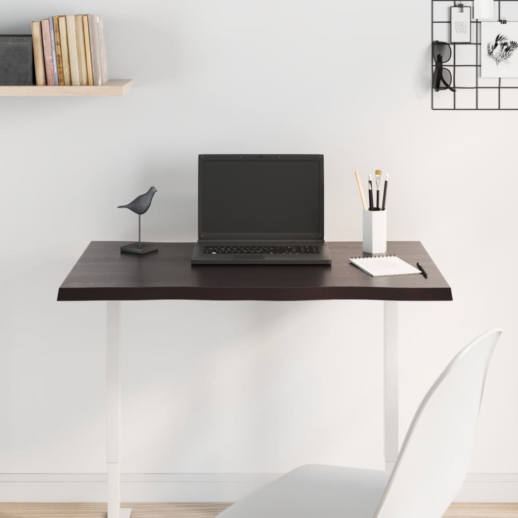 8720845817312_g_en_hd_1 vidaXL Table Top Dark Brown 80x60x2 cm Treated Solid Wood Oak Live Edge - Image 3