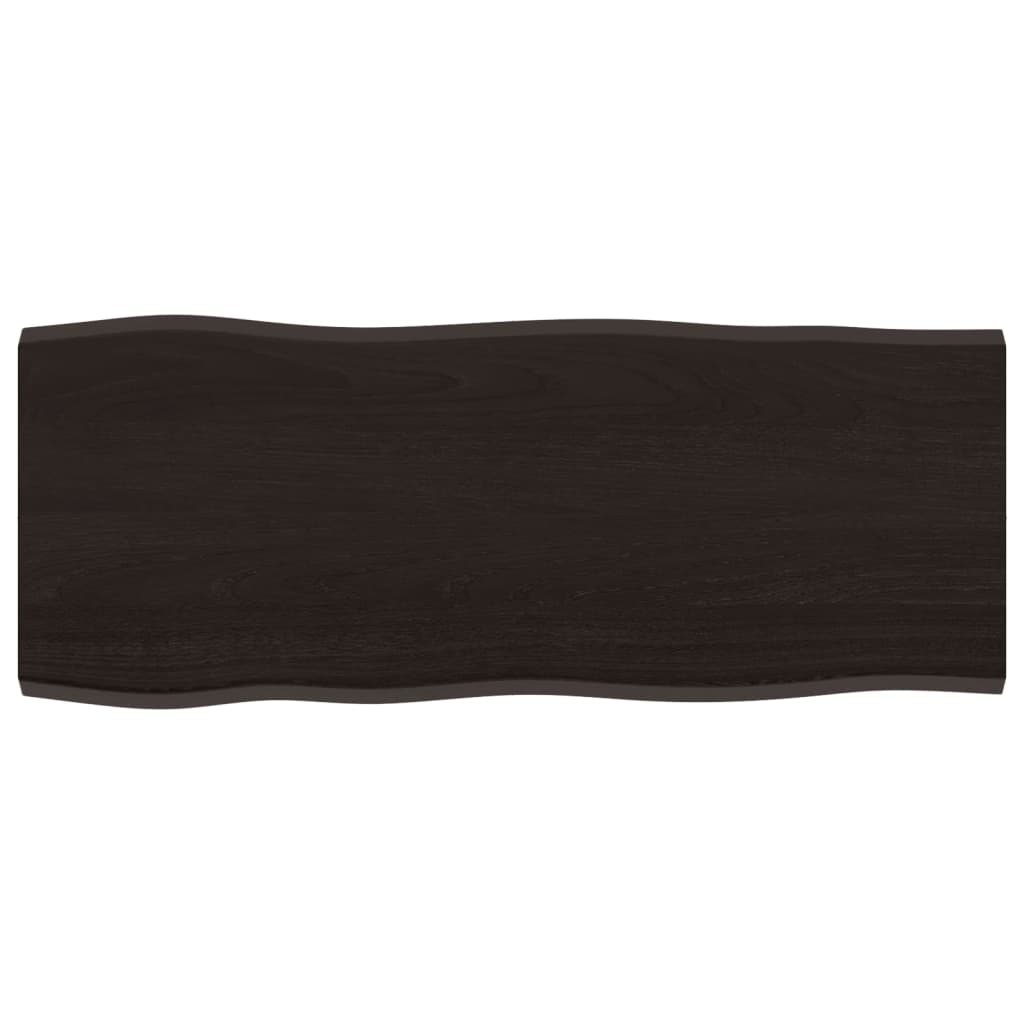 8720845817343_a_en_hd_1 vidaXL Table Top Dark Brown 100x40x2 cm Treated Solid Wood Oak Live Edge - Image 2