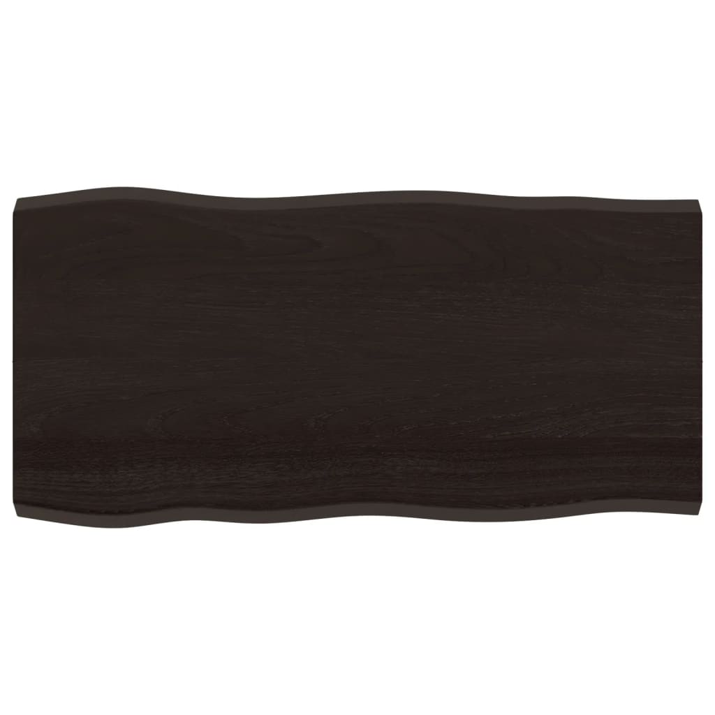 8720845817381_a_en_hd_1 vidaXL Table Top Dark Brown 100x50x(2-4) cm Treated Solid Wood Live Edge - Image 2