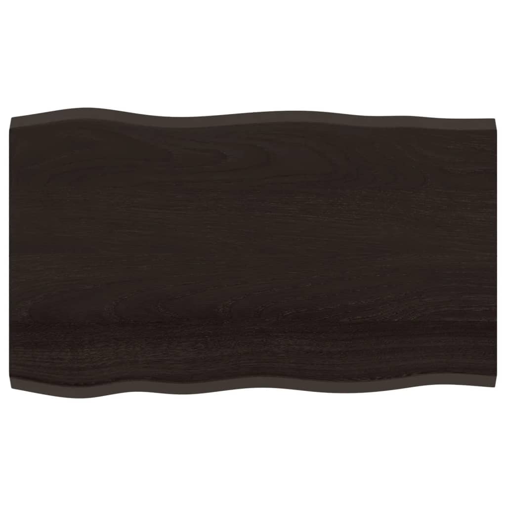 8720845817404_a_en_hd_1 vidaXL Table Top Dark Brown 100x60x2 cm Treated Solid Wood Oak Live Edge - Image 2
