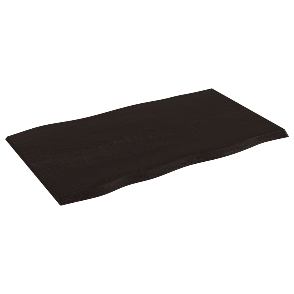 8720845817404_g_en_hd_2 vidaXL Table Top Dark Brown 100x60x2 cm Treated Solid Wood Oak Live Edge - Image 4
