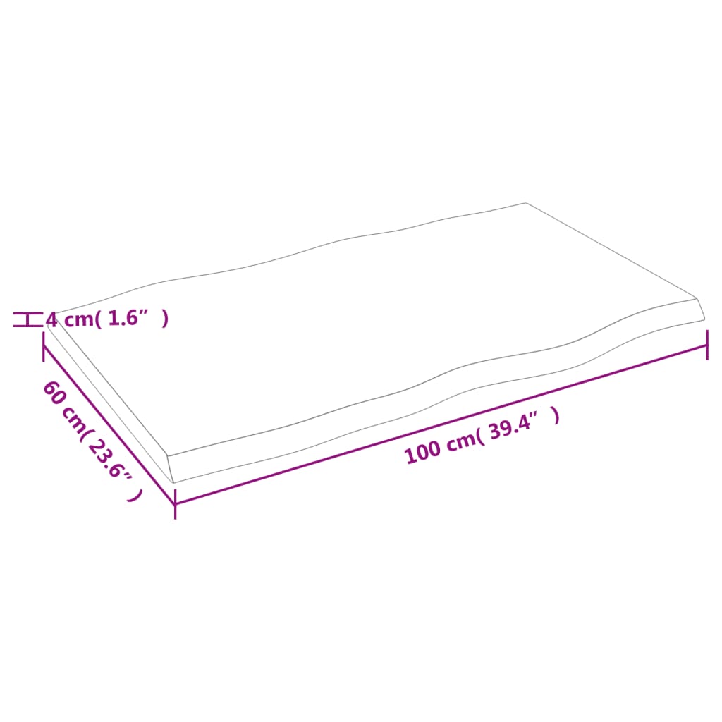 8720845817411_g_en_hd_7 vidaXL Table Top Dark Brown 100x60x(2-4) cm Treated Solid Wood Live Edge - Image 9