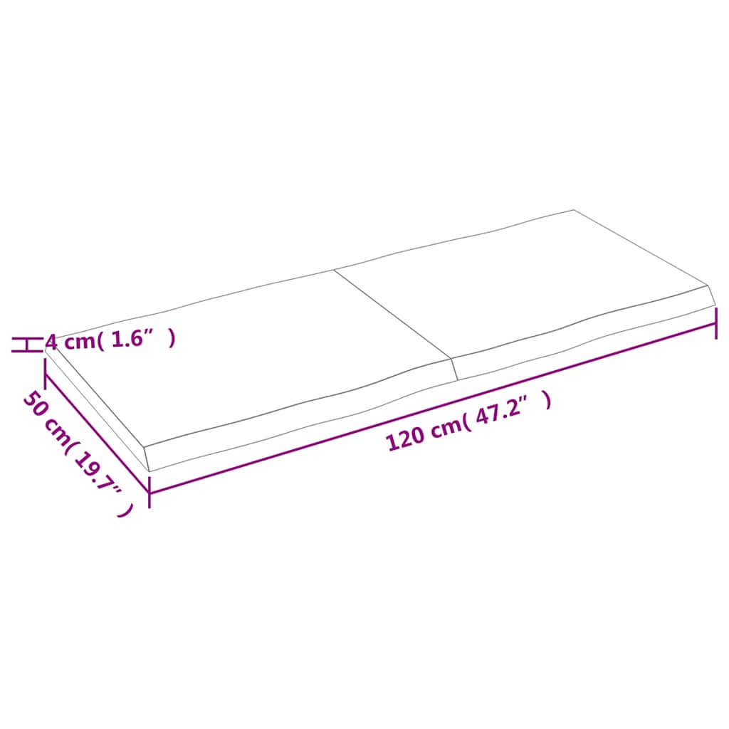 8720845817459_g_en_hd_8 vidaXL Table Top Dark Brown 120x50x(2-4) cm Treated Solid Wood Live Edge - Image 9
