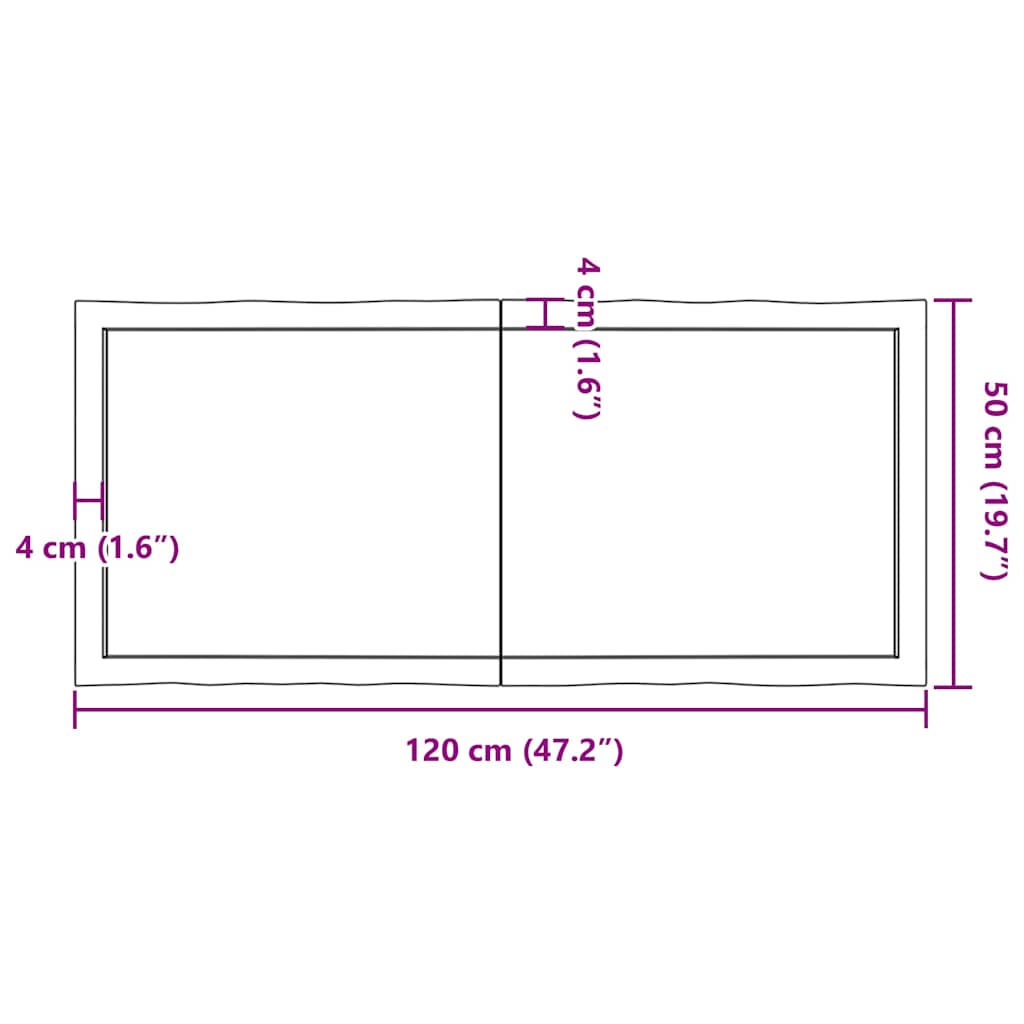 8720845817466_g_en_hd_9 vidaXL Table Top Dark Brown 120x50x(2-6) cm Treated Solid Wood Live Edge - Image 10
