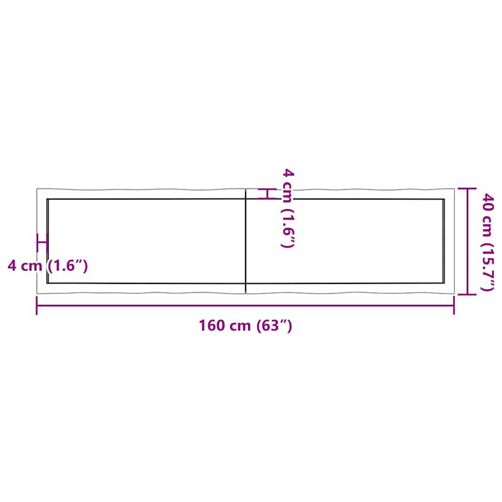 8720845817558_g_en_hd_9 vidaXL Table Top Dark Brown 160x40x(2-4) cm Treated Solid Wood Live Edge - Image 10