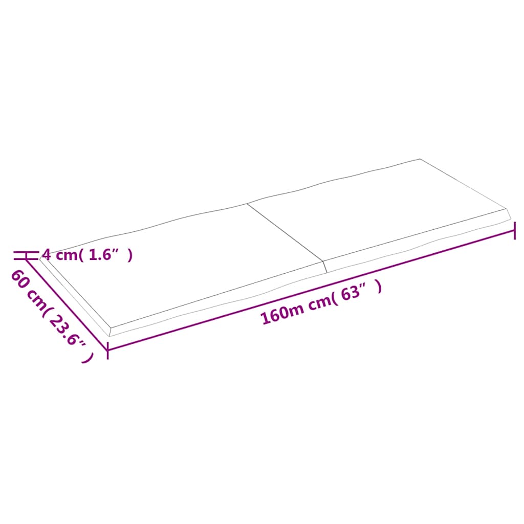 8720845817596_g_en_hd_8 vidaXL Table Top Dark Brown 160x60x(2-4) cm Treated Solid Wood Live Edge - Image 9