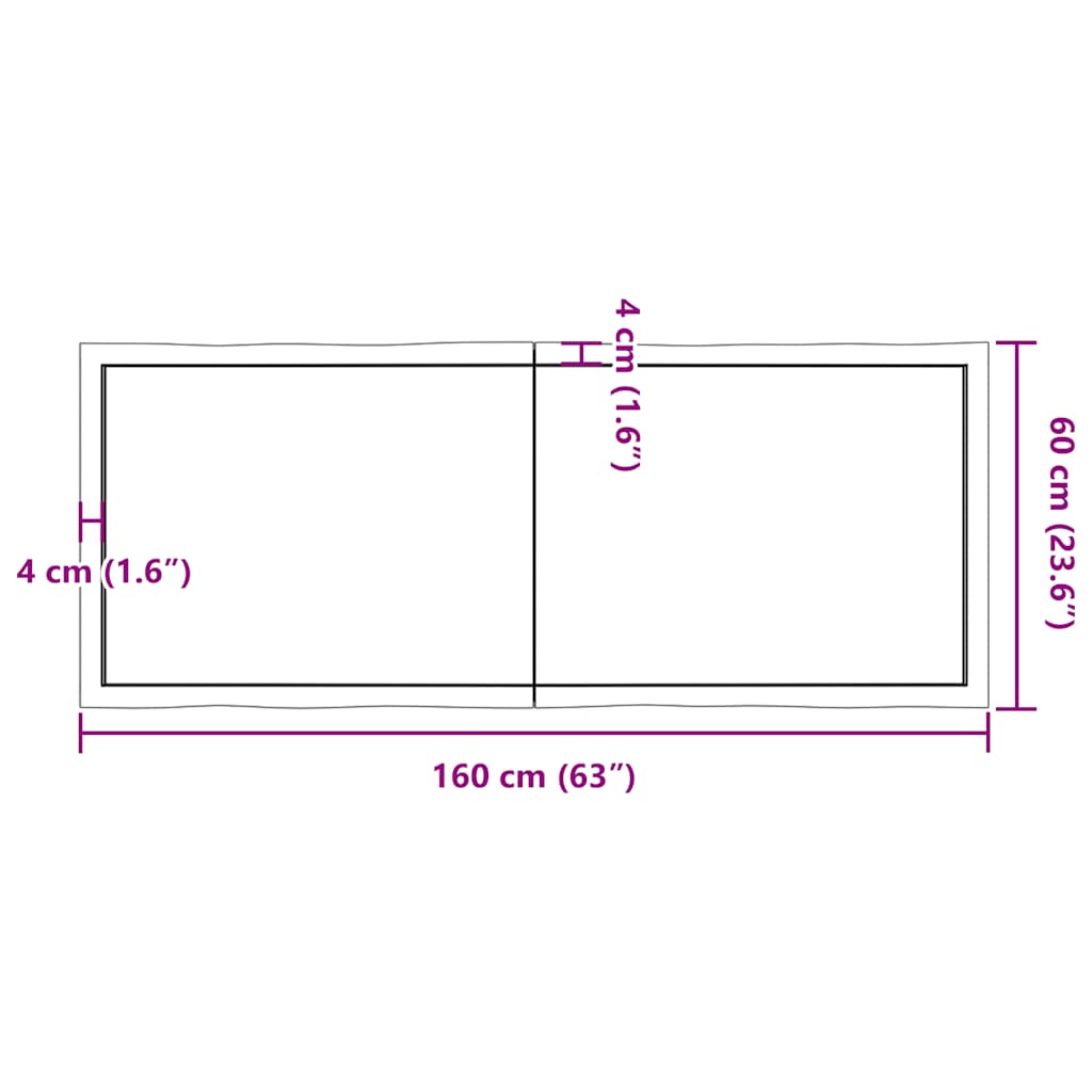 8720845817596_g_en_hd_9 vidaXL Table Top Dark Brown 160x60x(2-4) cm Treated Solid Wood Live Edge - Image 10