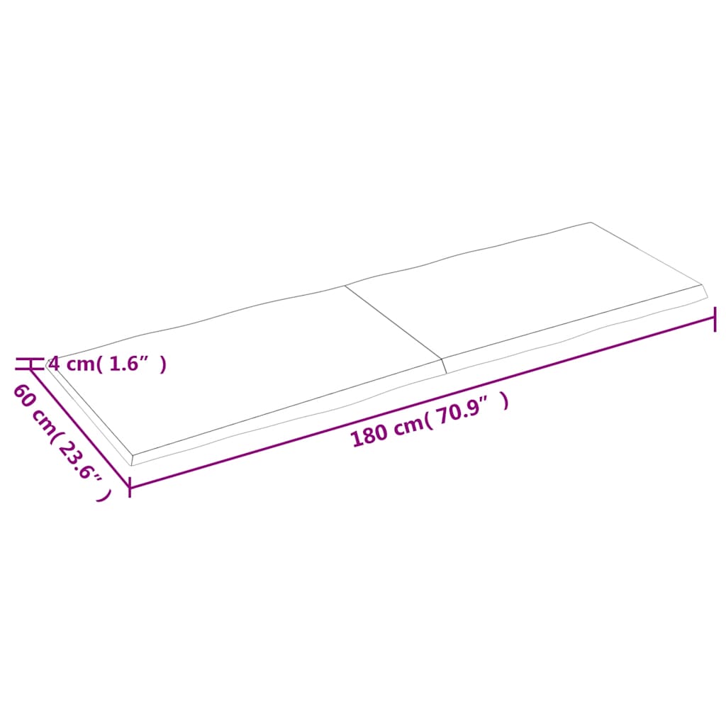 8720845817657_g_en_hd_8 vidaXL Table Top Dark Brown 180x60x(2-4) cm Treated Solid Wood Live Edge - Image 9