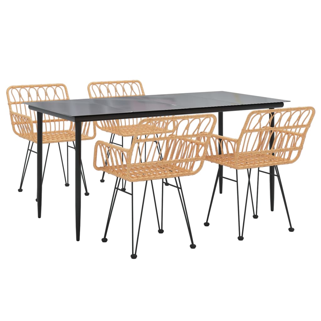 8720845818333_g_en_hd_1 vidaXL 5 Piece Garden Dining Set Poly Rattan - Image 3