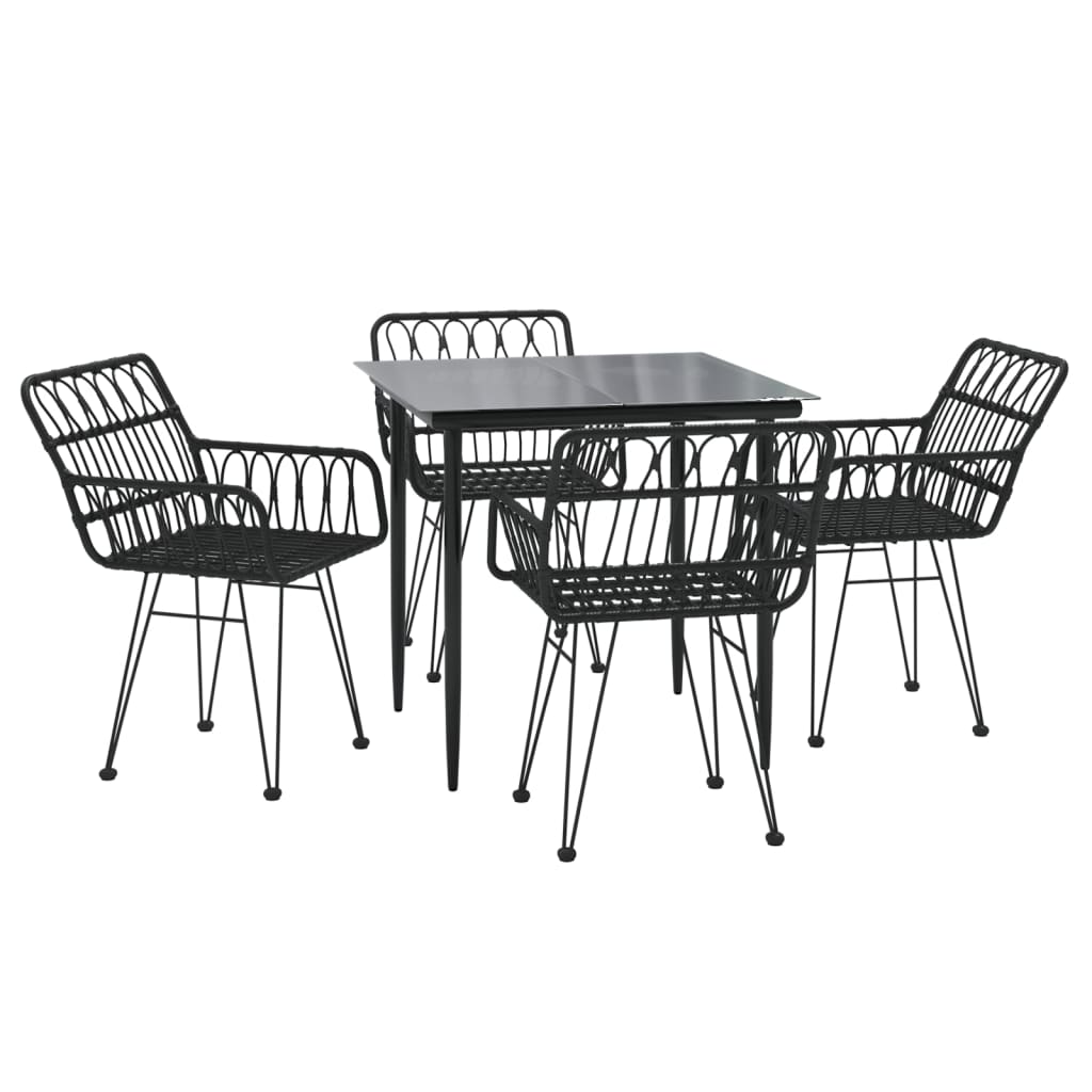 8720845818388_g_en_hd_1 vidaXL 5 Piece Garden Dining Set Black Poly Rattan - Image 3