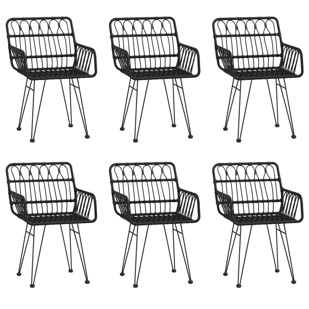 8720845818418_g_en_hd_2 vidaXL 7 Piece Garden Dining Set Black Poly Rattan - Image 4