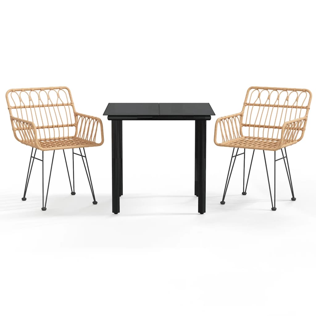 8720845818449_a_en_hd_1 vidaXL 3 Piece Garden Dining Set Poly Rattan - Image 2