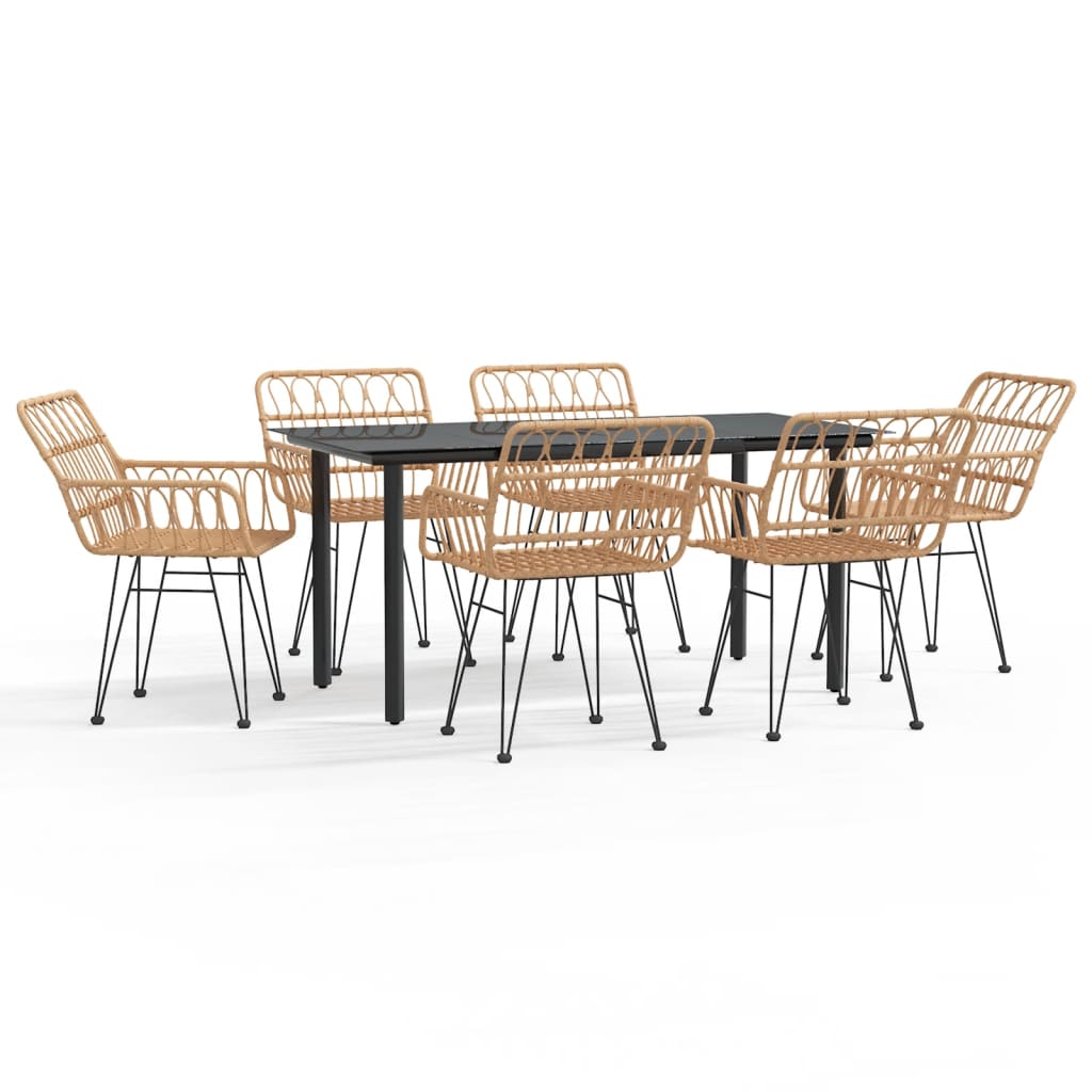 8720845818487_a_en_hd_1 vidaXL 7 Piece Garden Dining Set Poly Rattan - Image 2