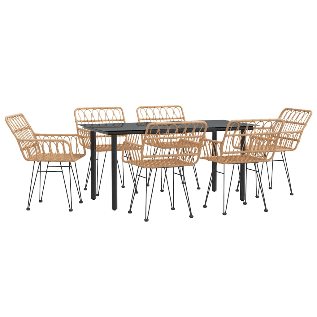 8720845818487_g_en_hd_1 vidaXL 7 Piece Garden Dining Set Poly Rattan - Image 3