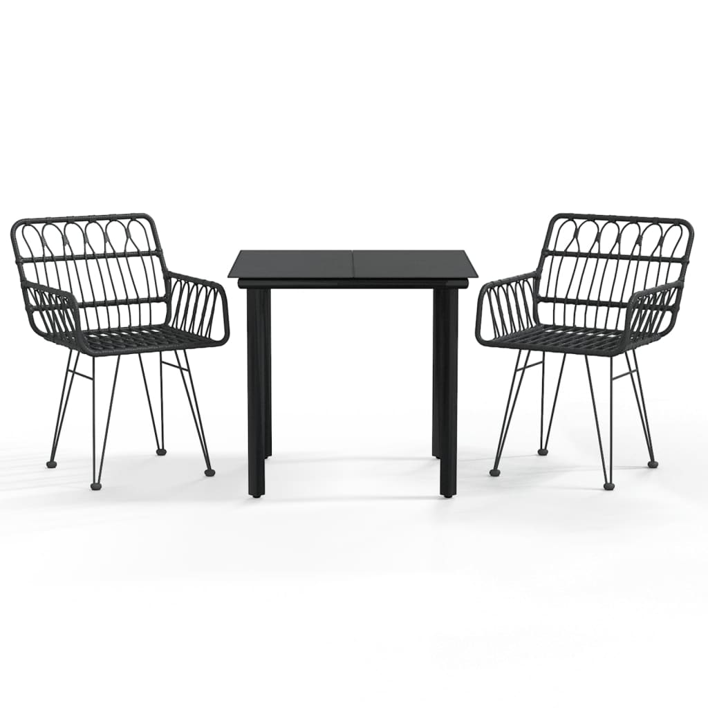 8720845818517_a_en_hd_1 vidaXL 3 Piece Garden Dining Set Black Poly Rattan - Image 2