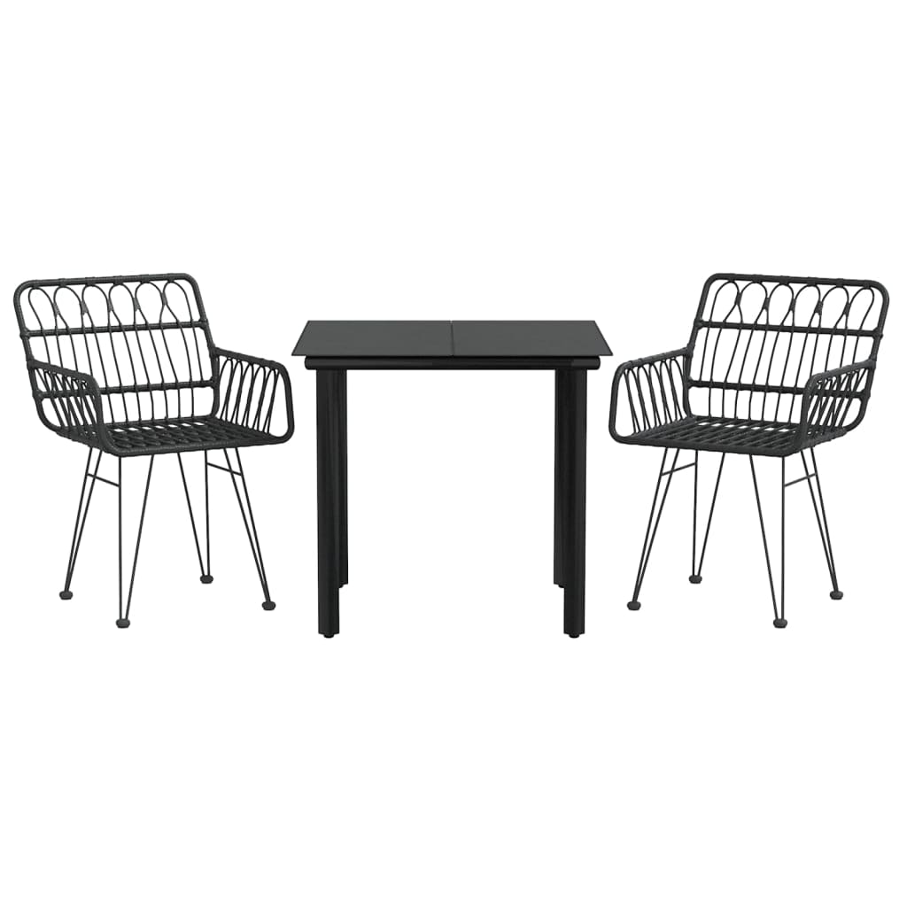8720845818517_g_en_hd_1 vidaXL 3 Piece Garden Dining Set Black Poly Rattan - Image 3