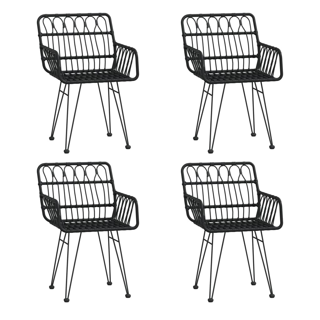 8720845818548_g_en_hd_2 vidaXL 5 Piece Garden Dining Set Black Poly Rattan - Image 4