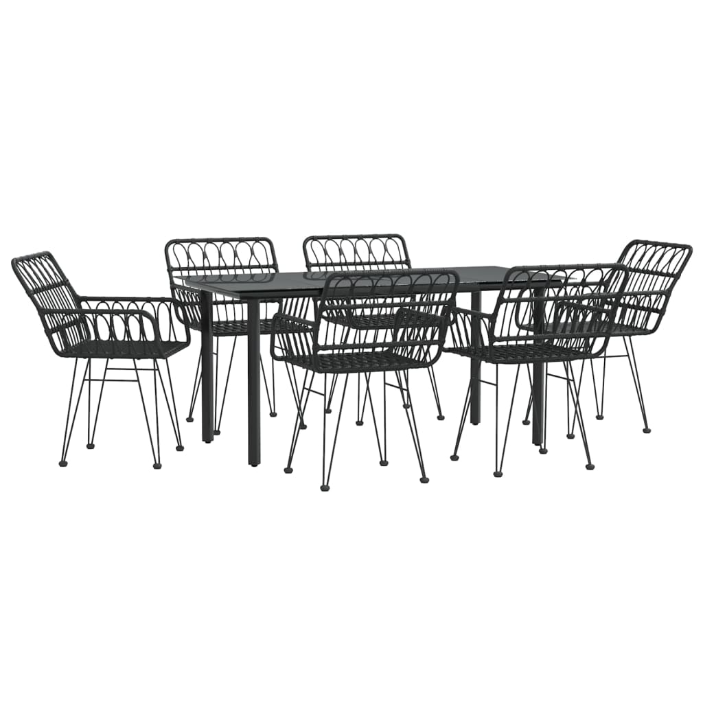 8720845818555_g_en_hd_1 vidaXL 7 Piece Garden Dining Set Black Poly Rattan - Image 3