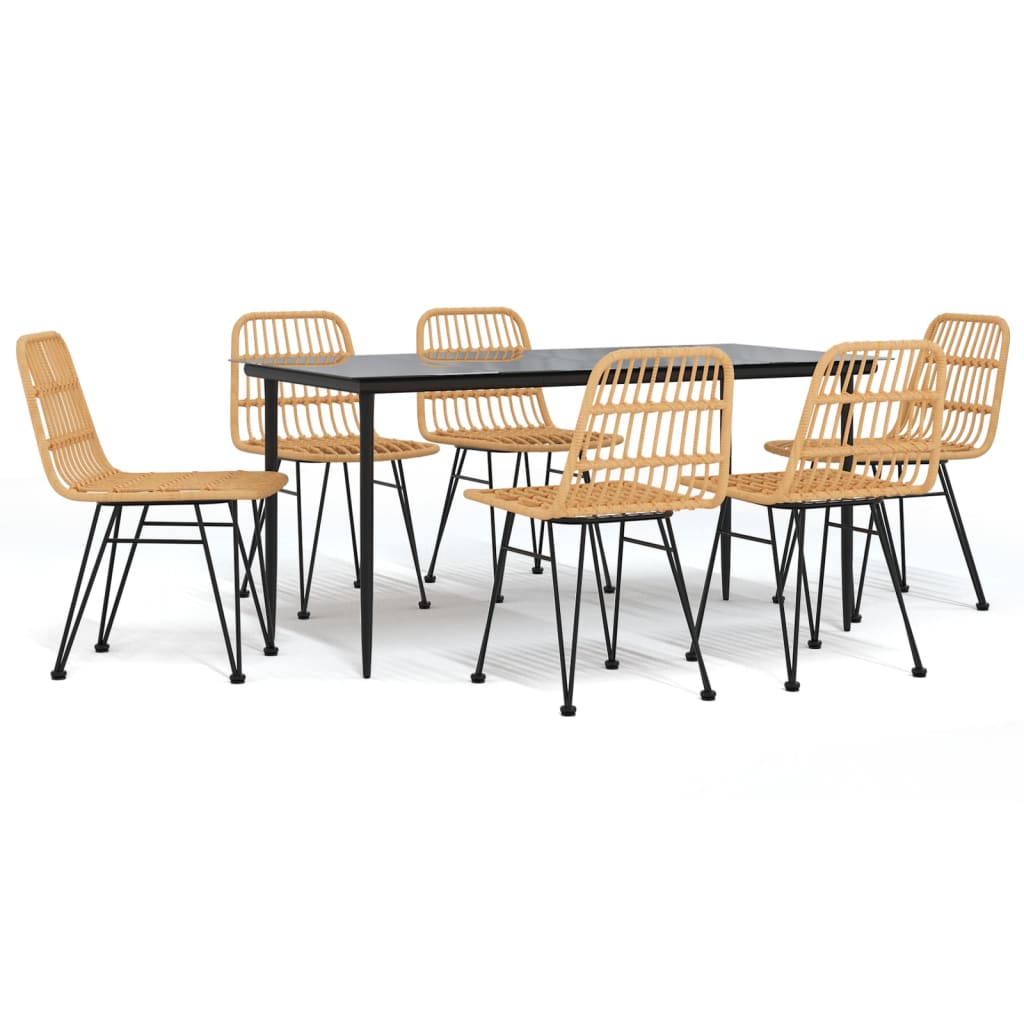 8720845818623_a_en_hd_1 vidaXL 7 Piece Garden Dining Set Poly Rattan - Image 2