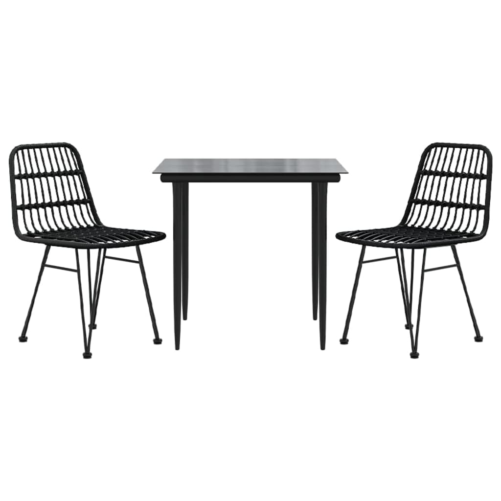 8720845818654_g_en_hd_1 vidaXL 3 Piece Garden Dining Set Black Poly Rattan - Image 3