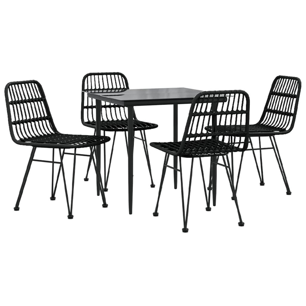 8720845818661_g_en_hd_1 vidaXL 5 Piece Garden Dining Set Black Poly Rattan - Image 3