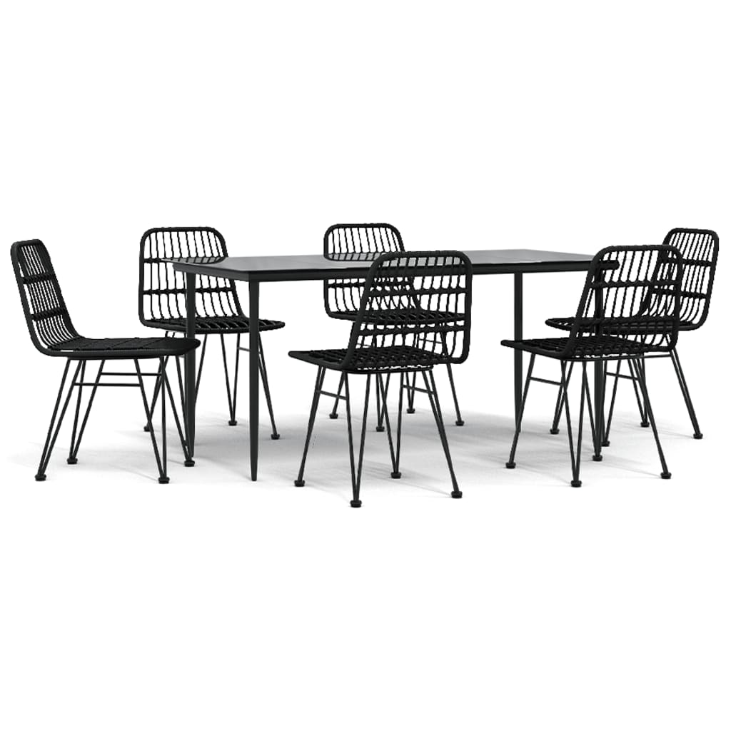 8720845818692_a_en_hd_1 vidaXL 7 Piece Garden Dining Set Black Poly Rattan - Image 2