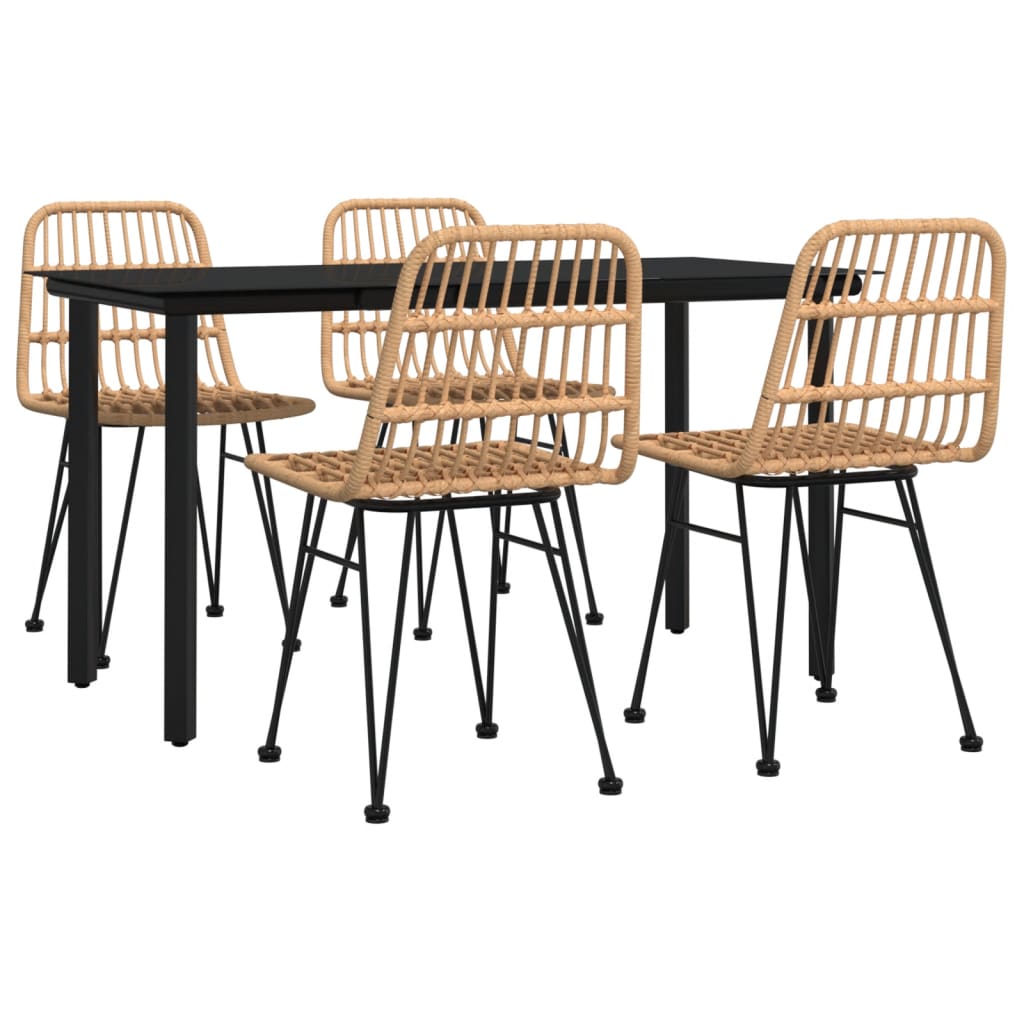 8720845818746_g_en_hd_1 vidaXL 5 Piece Garden Dining Set Poly Rattan - Image 3