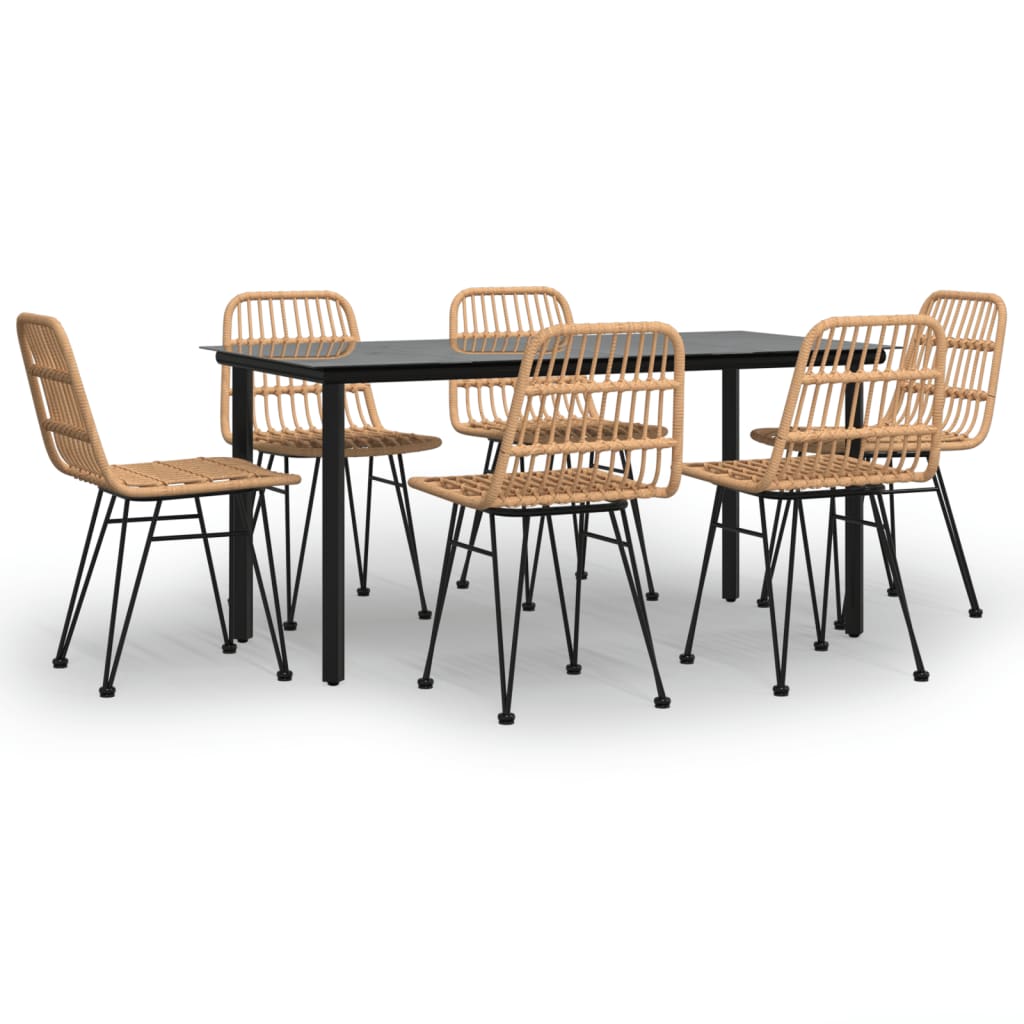 8720845818760_a_en_hd_1 vidaXL 7 Piece Garden Dining Set Poly Rattan - Image 2